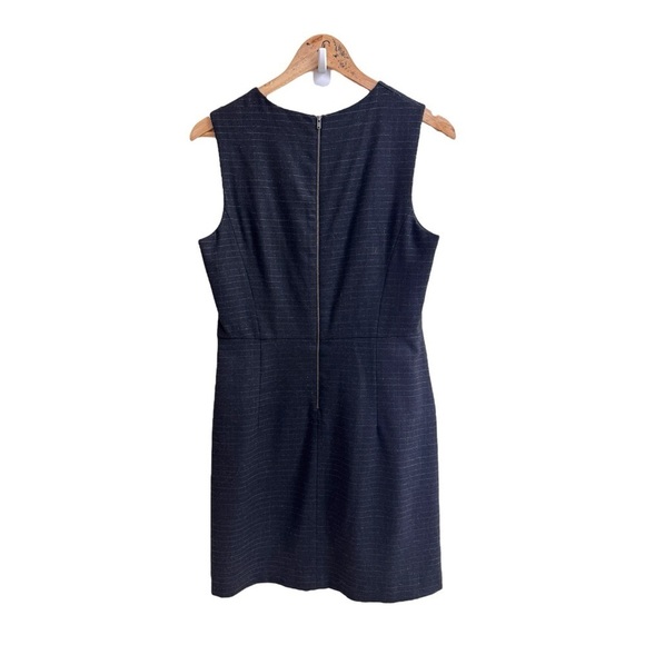 Theory Black Window Pane Sleeveless Virgin Wool Sheath Womens Size 8 - Picture 2 of 16